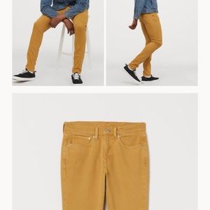 H&M dark yellow jeans